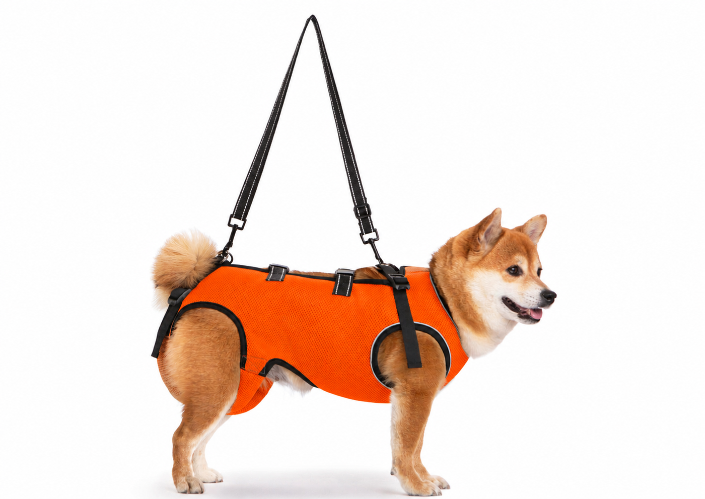 Orange breathable summer full-body mobility support harness